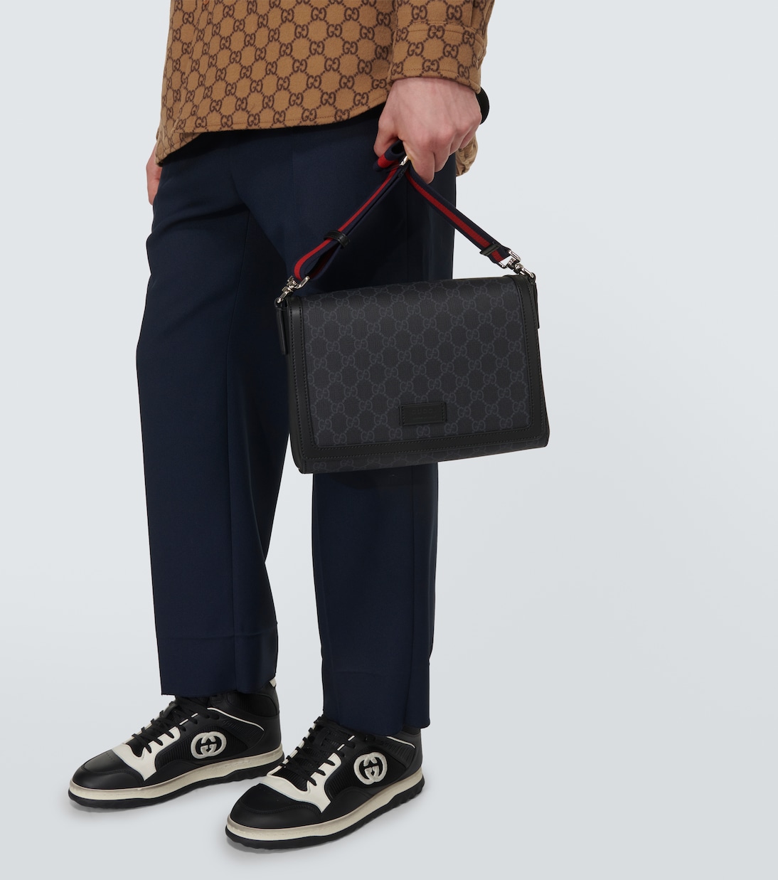 Borsa a tracolla con pelle GG | Gucci