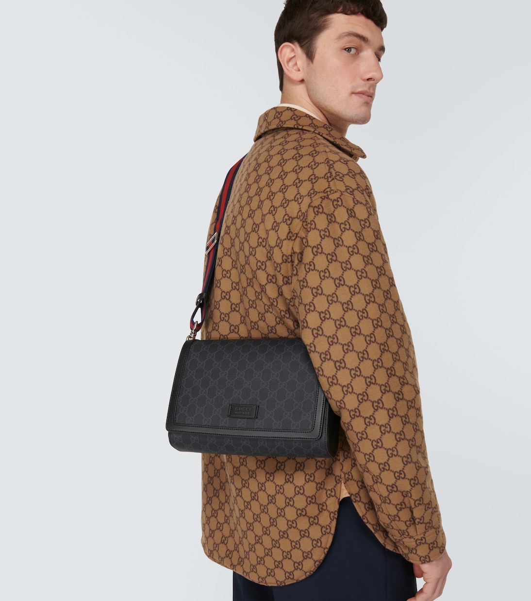 Borsa a tracolla con pelle GG | Gucci