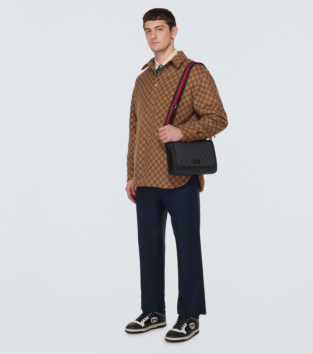 Borsa a tracolla con pelle GG | Gucci