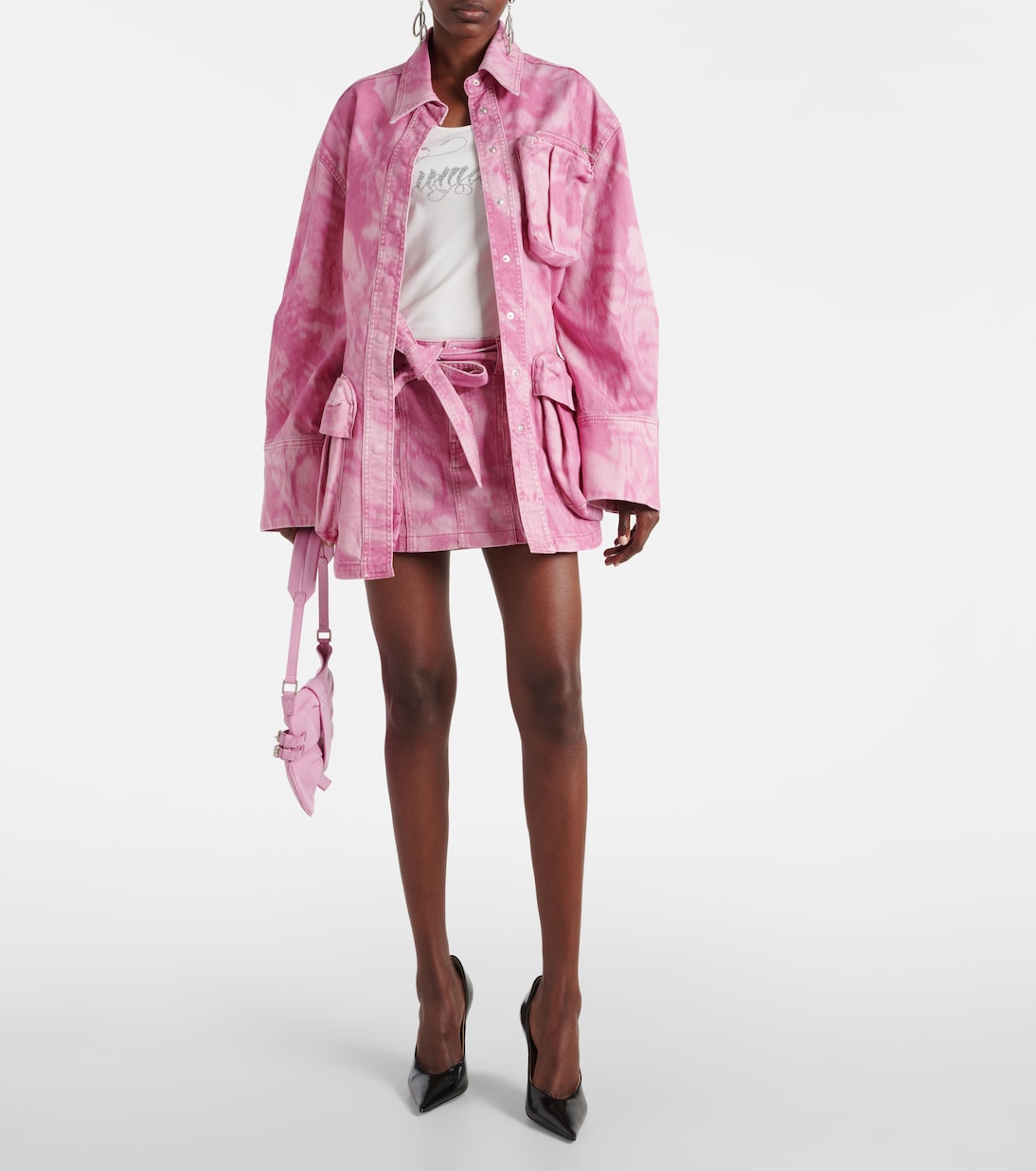 Camouflage denim cargo jacket | Blumarine