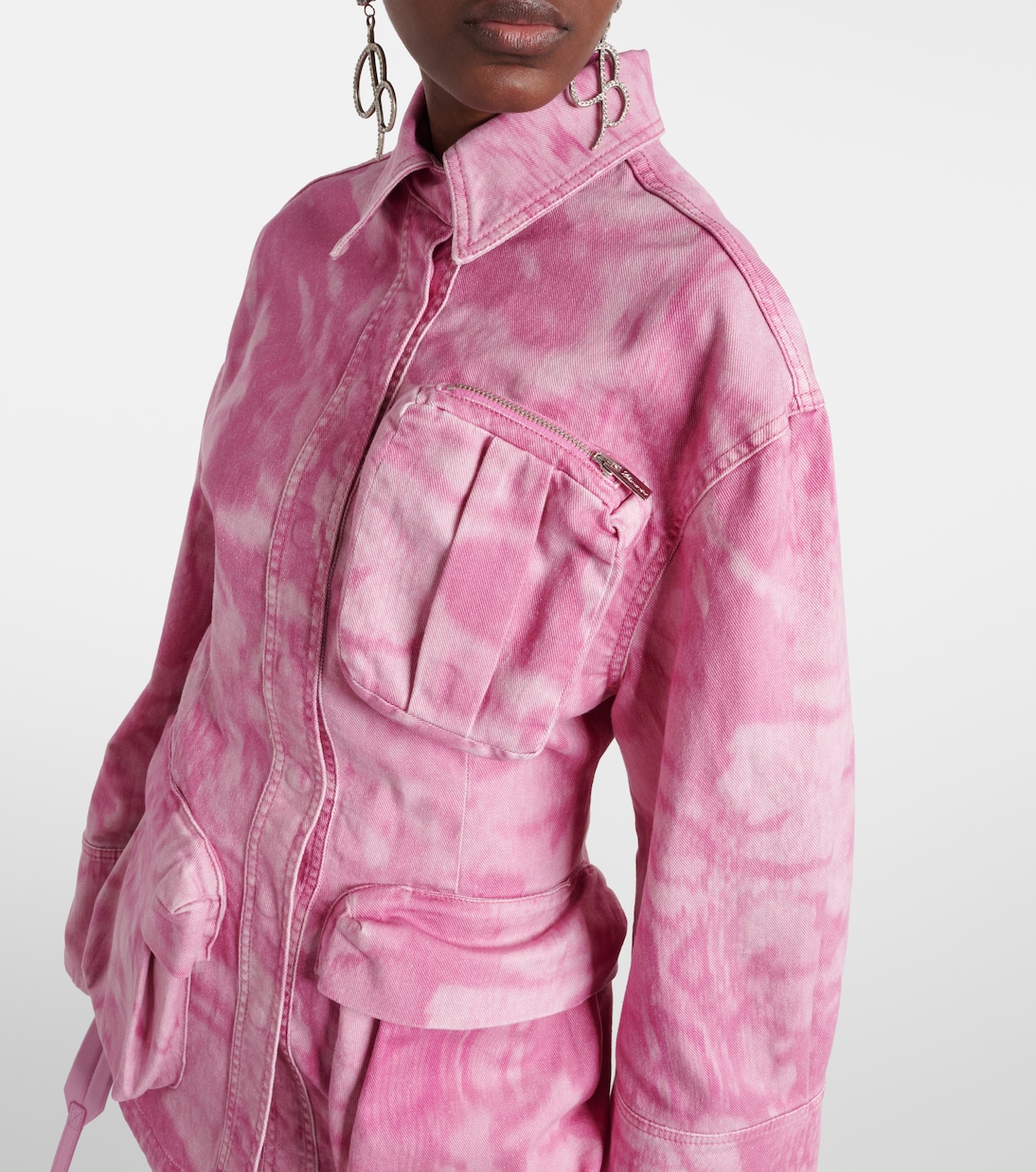 Camouflage denim cargo jacket | Blumarine