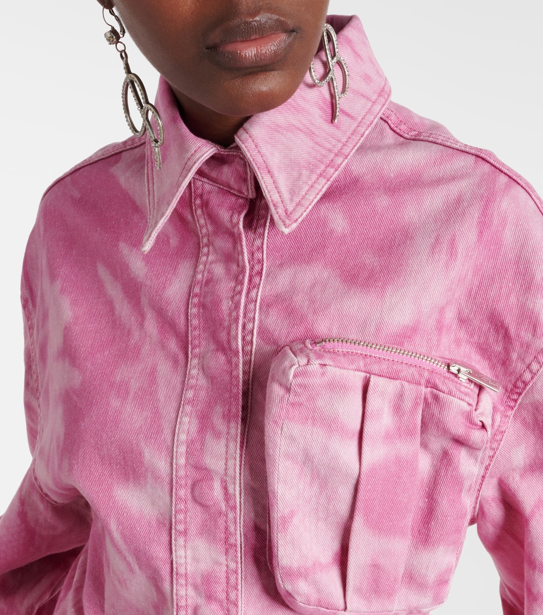 Camouflage denim cargo jacket | Blumarine