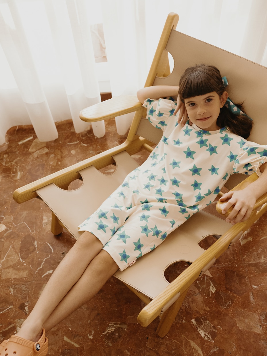 Bedrucktes Kleid aus Jersey | Tinycottons