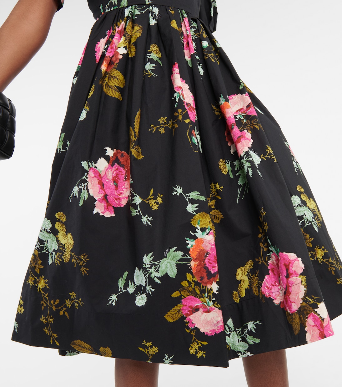 Vestido midi de faya de algodón floral | Erdem