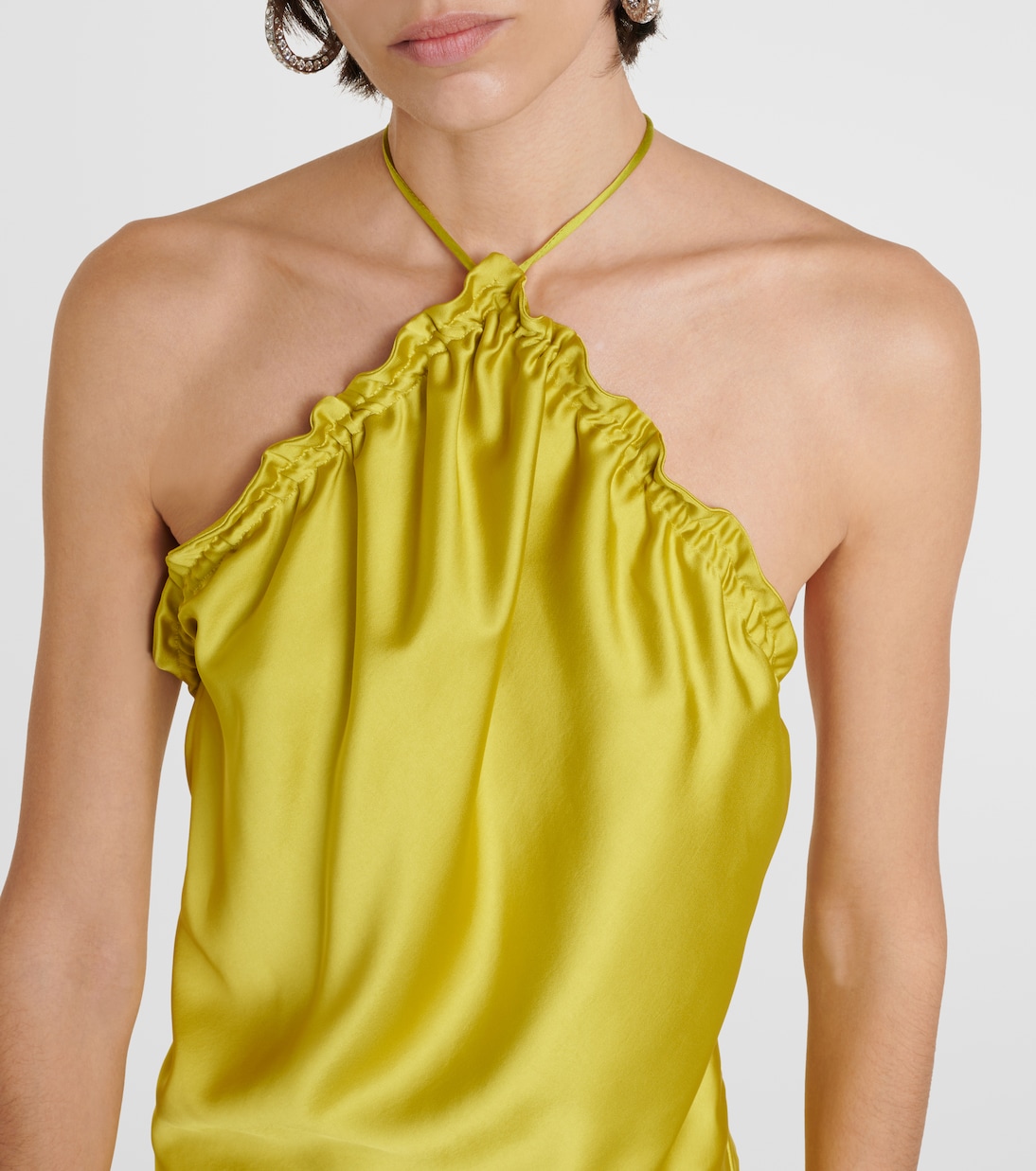 Robe aus Satin mit Federn | The Attico