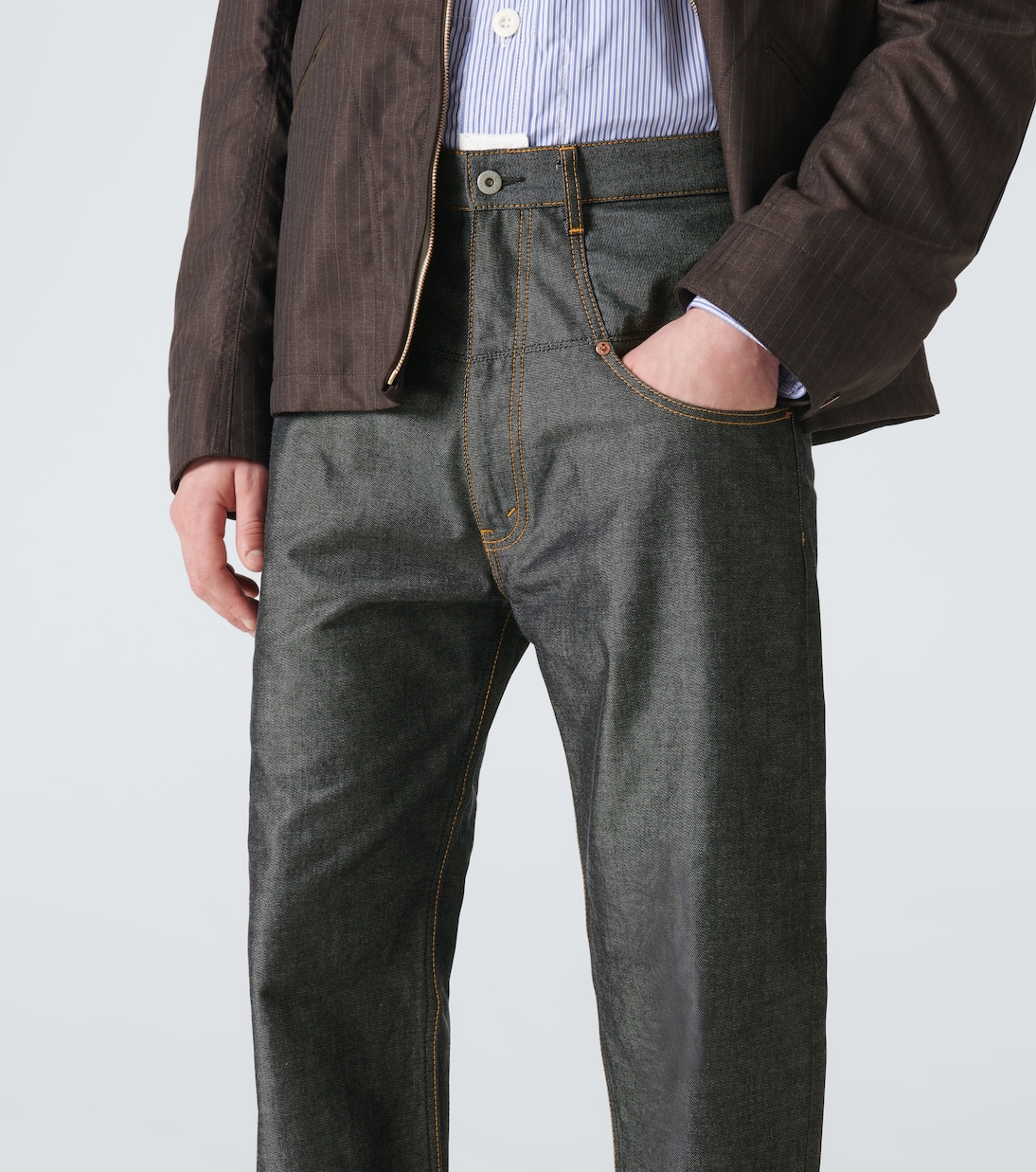 x Levi's® pantalones rectos de sarga de algodón | Junya Watanabe