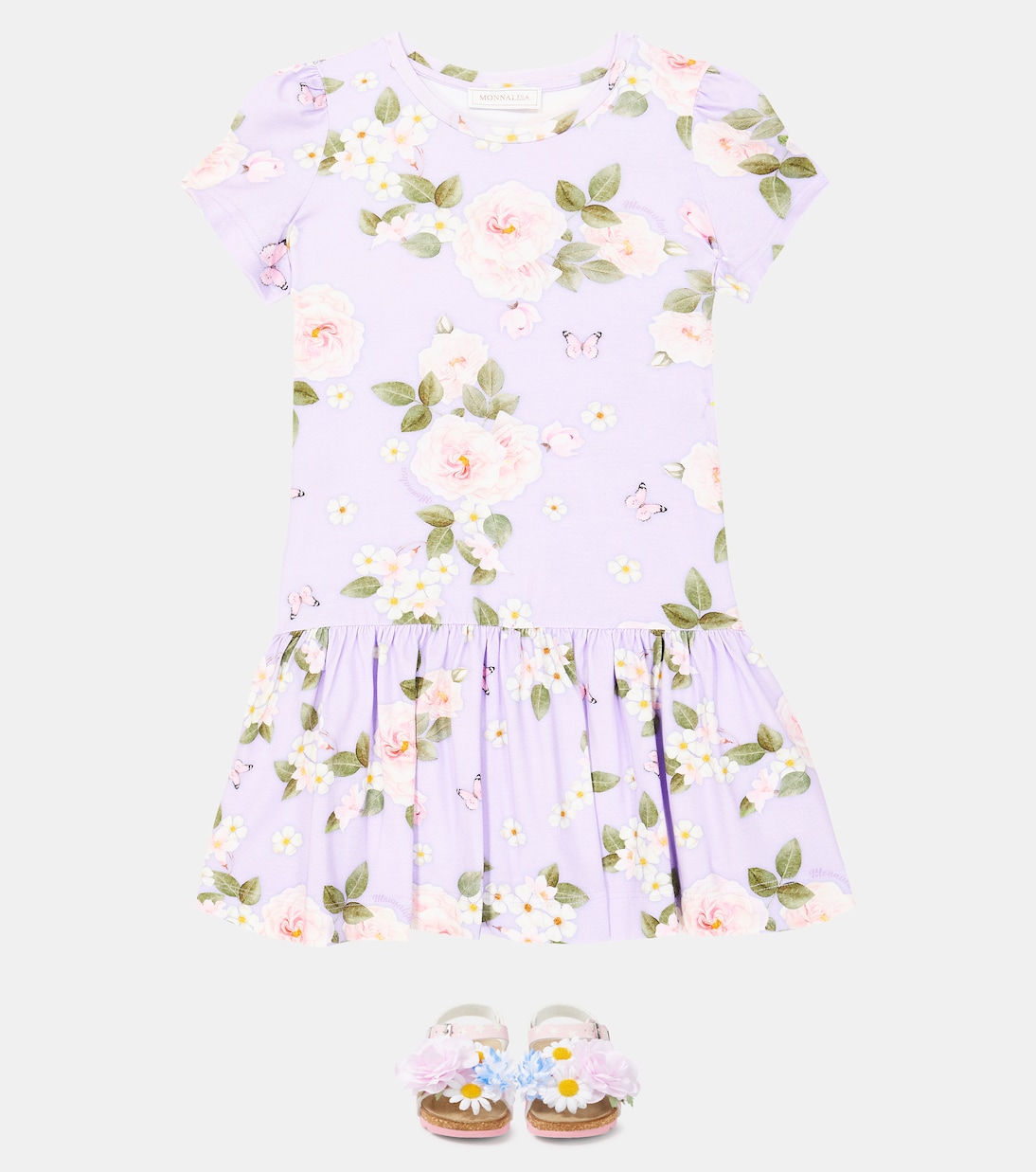 Bedrucktes Kleid aus Jersey | Monnalisa