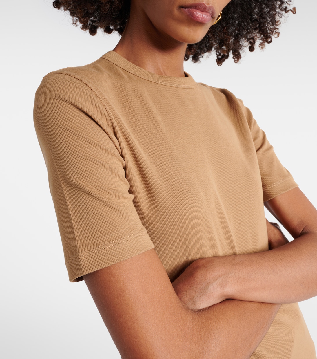 T-shirt in misto cotone a coste | Toteme