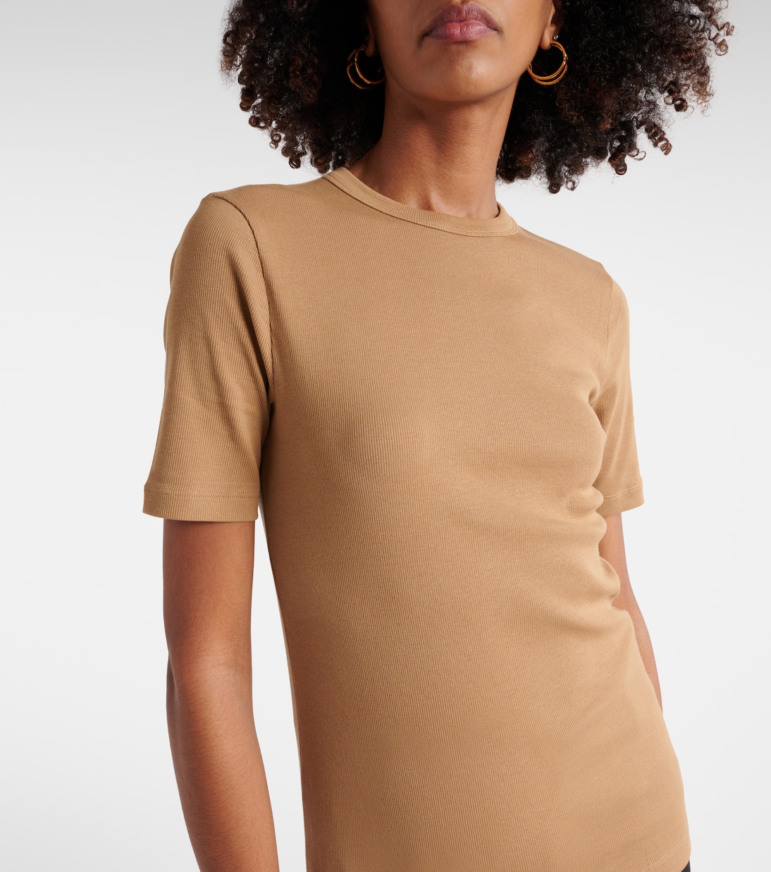 T-shirt in misto cotone a coste | Toteme