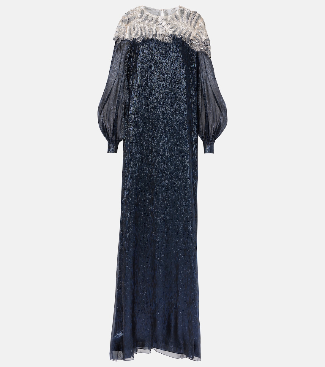 Caftano in mousseline con cristalli | Oscar de la Renta