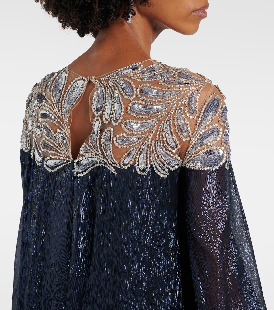 Caftano in mousseline con cristalli | Oscar de la Renta