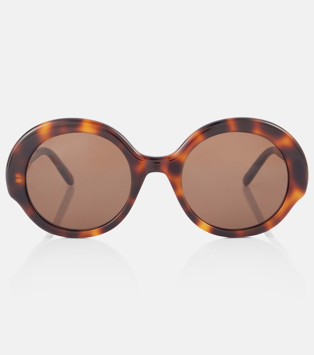 Brown round sunglasses hotsell