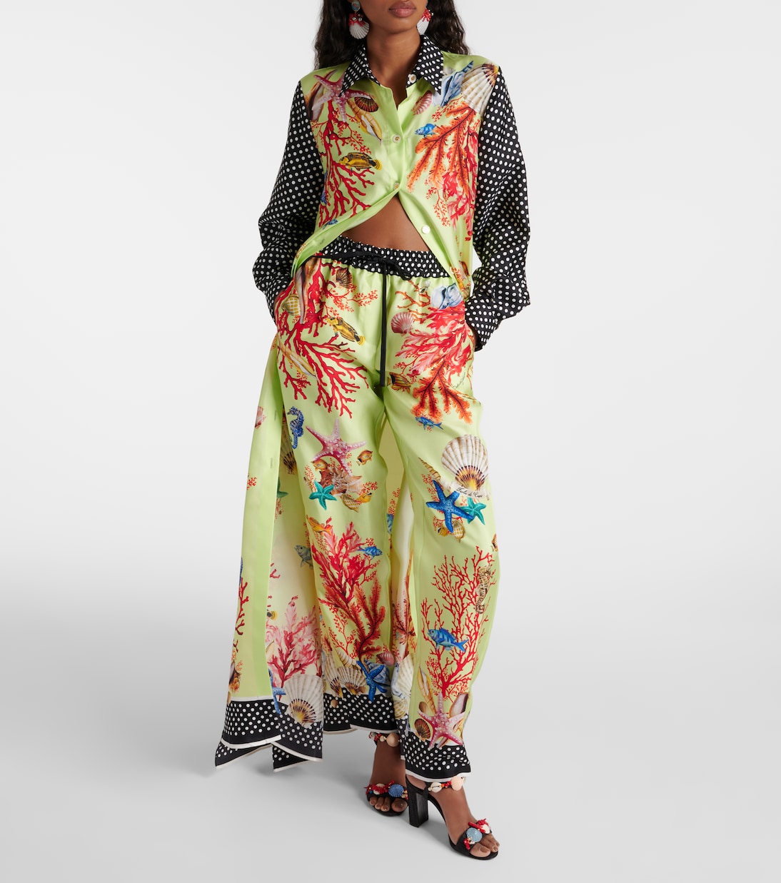 Pantaloni tapered Capri in seta | Dolce&Gabbana