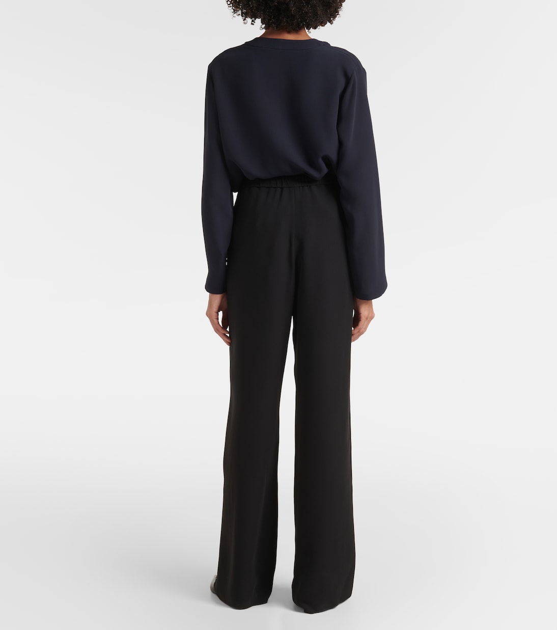 Weite High-Rise-Hose aus Cady Couture | Valentino