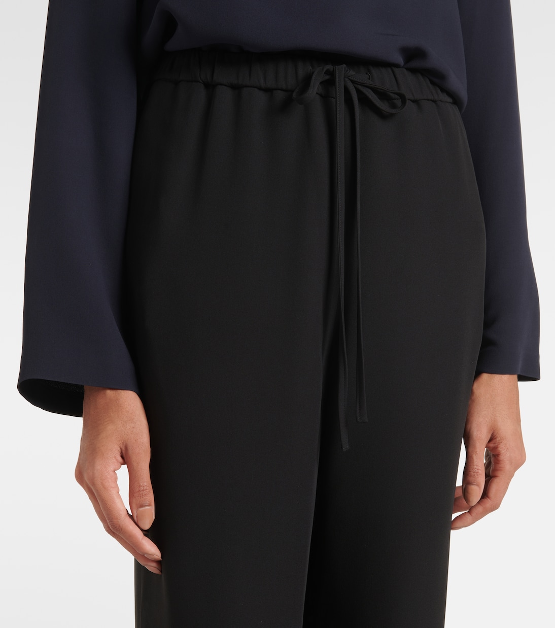 Weite High-Rise-Hose aus Cady Couture | Valentino