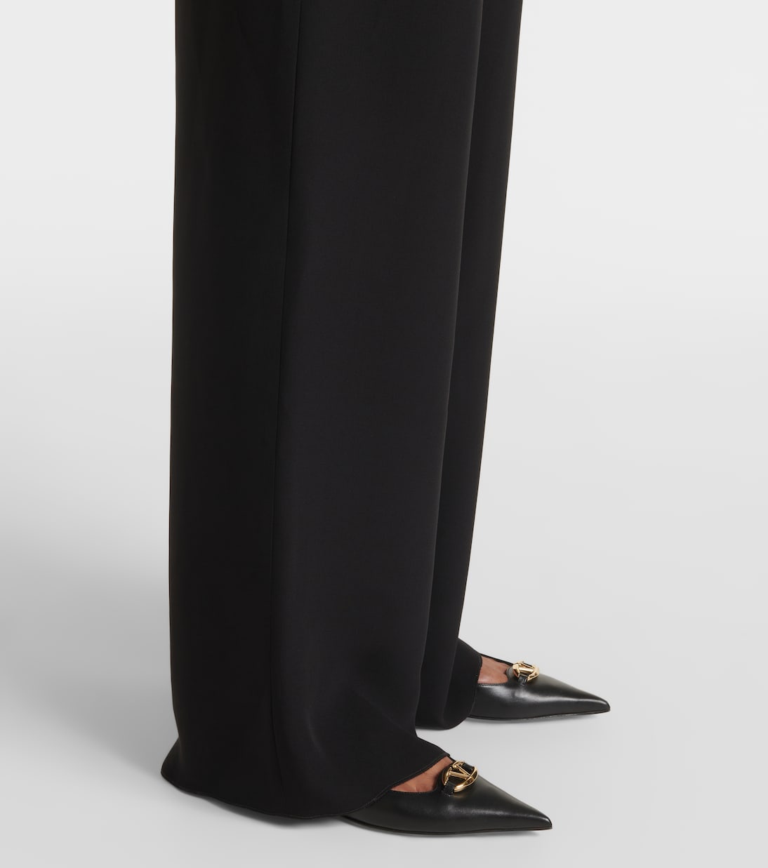 Weite High-Rise-Hose aus Cady Couture | Valentino