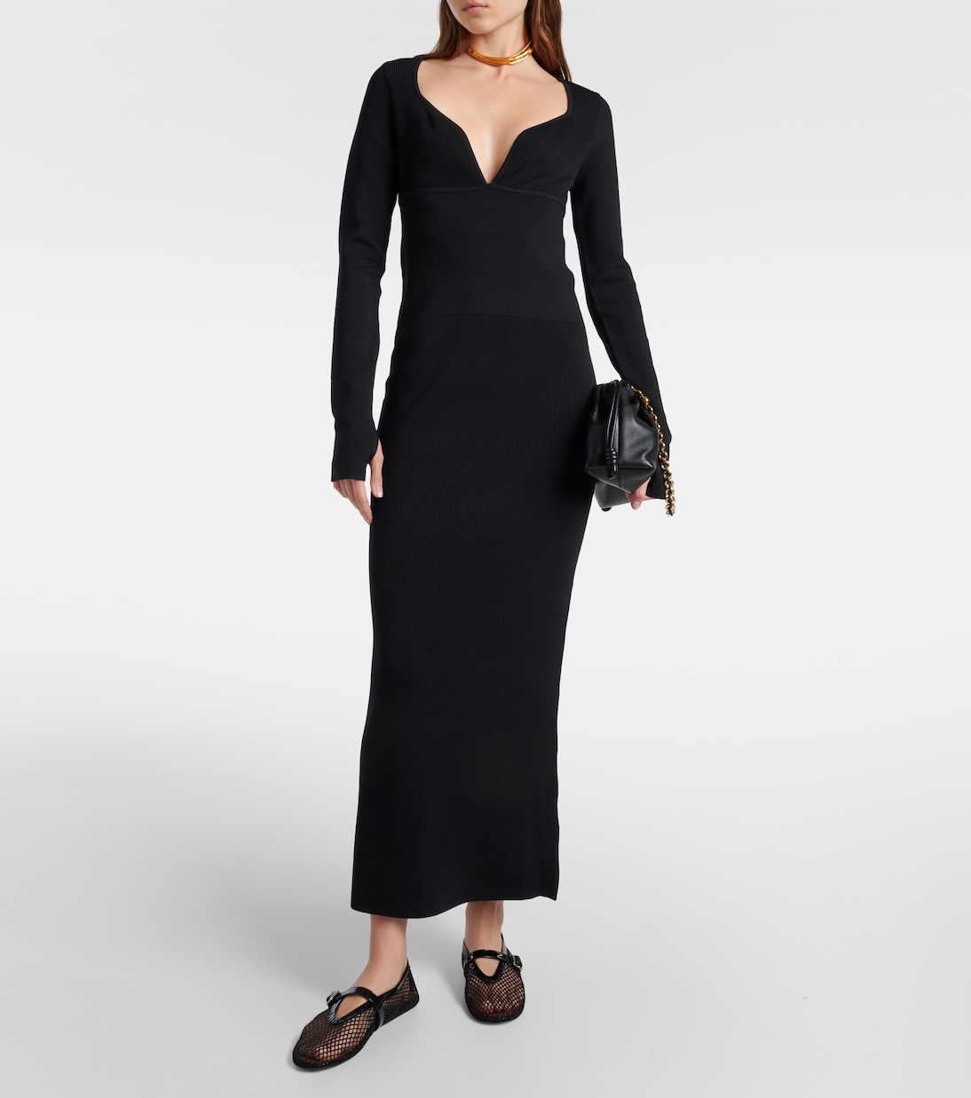 Helena ribbed-knit maxi dress | SIR