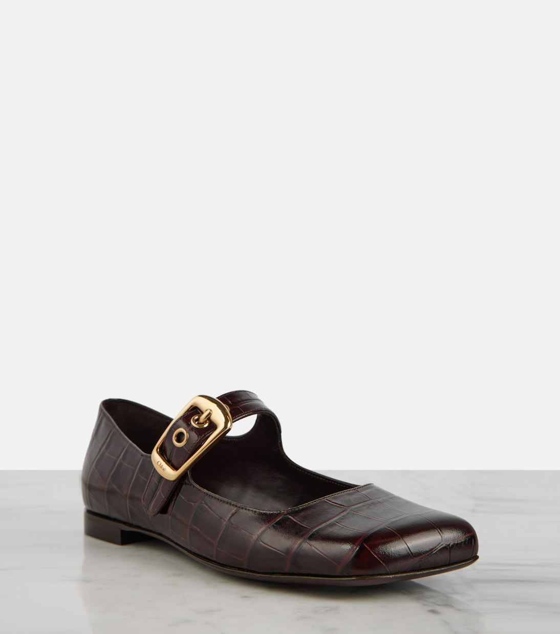 Mary-Jane-Ballerinas Polly aus Leder | Chloé