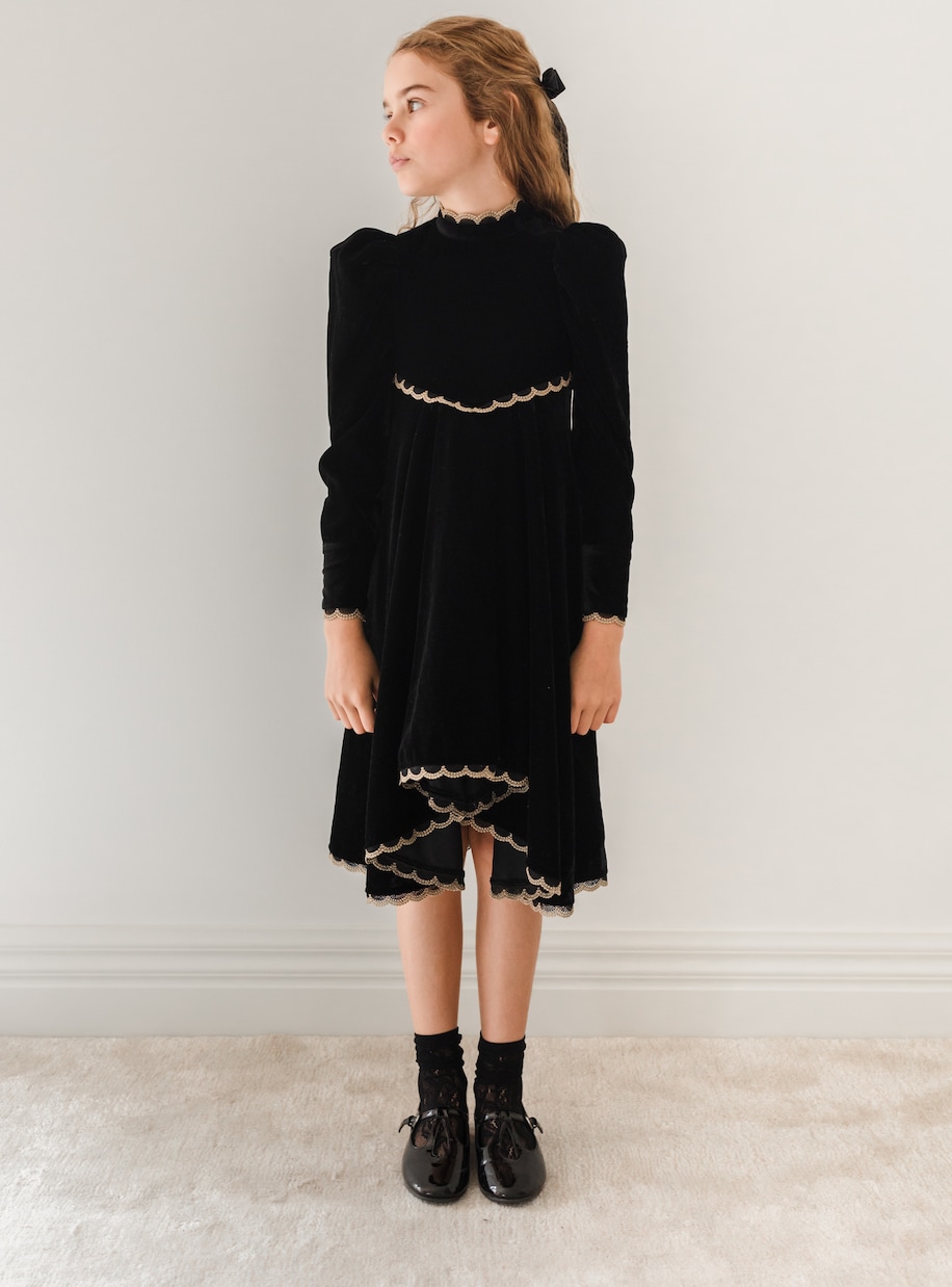 Abito in pizzo e velluto | Petite Amalie  