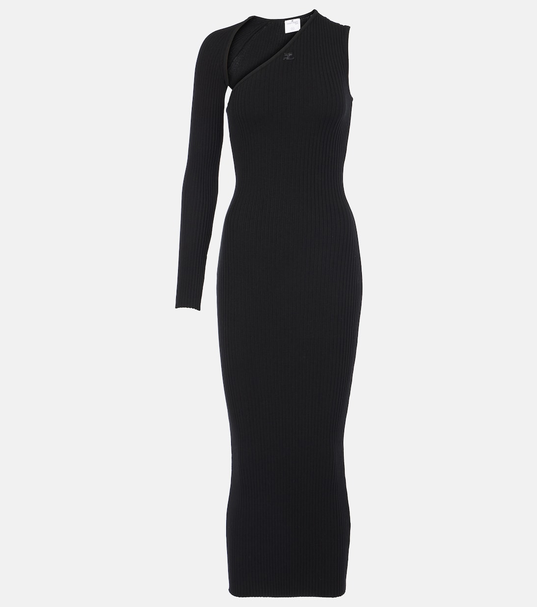 Abito midi asimmetrico in maglia a coste | Courrèges