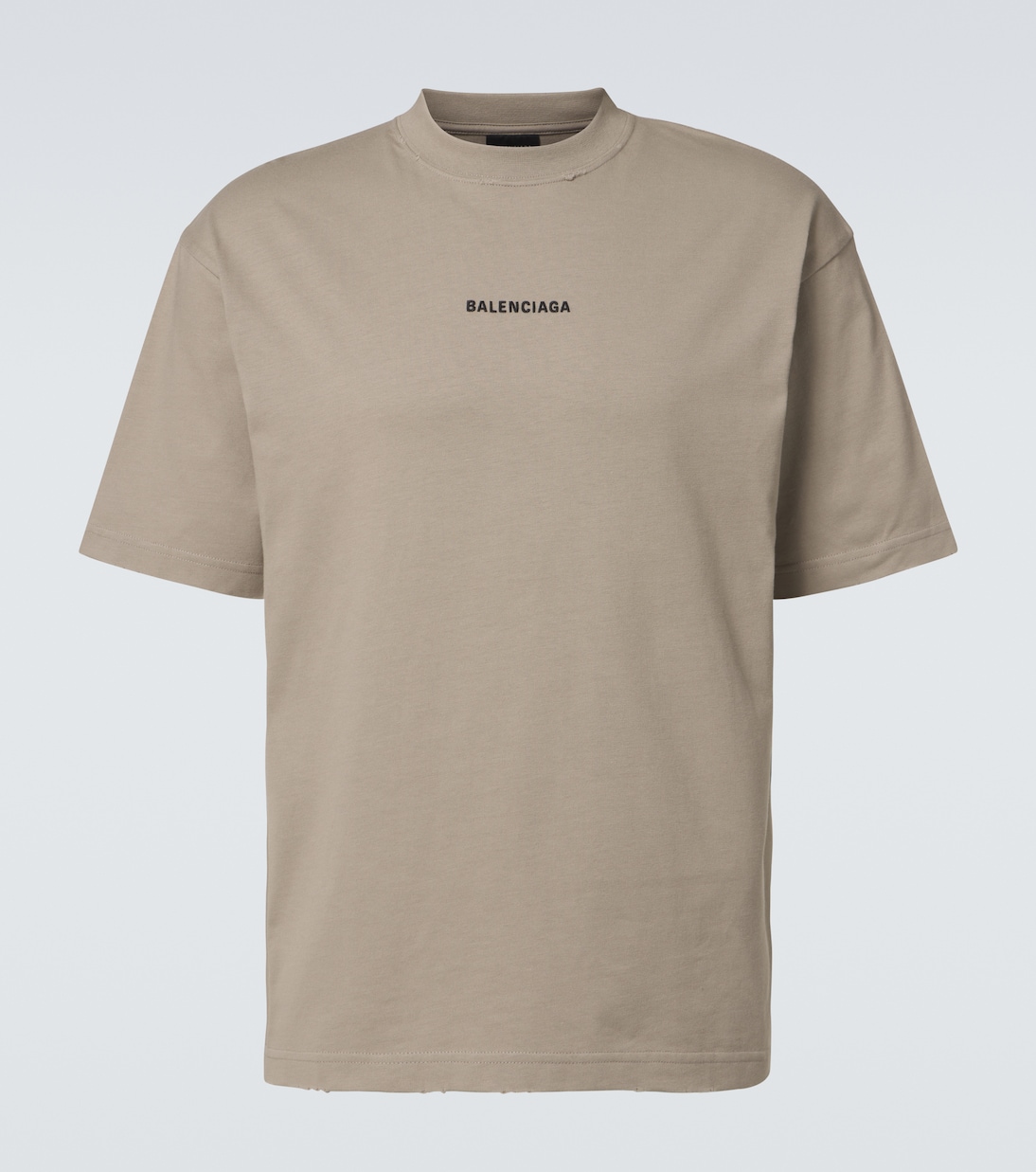 Camiseta en jersey de algodón con logo | Balenciaga