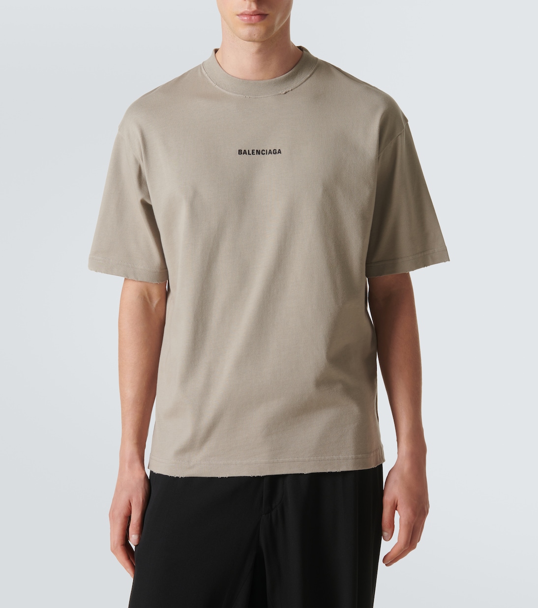 Camiseta en jersey de algodón con logo | Balenciaga