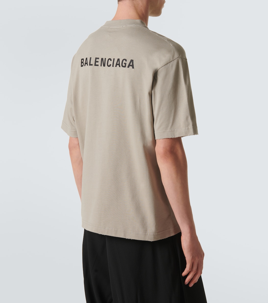 Camiseta en jersey de algodón con logo | Balenciaga