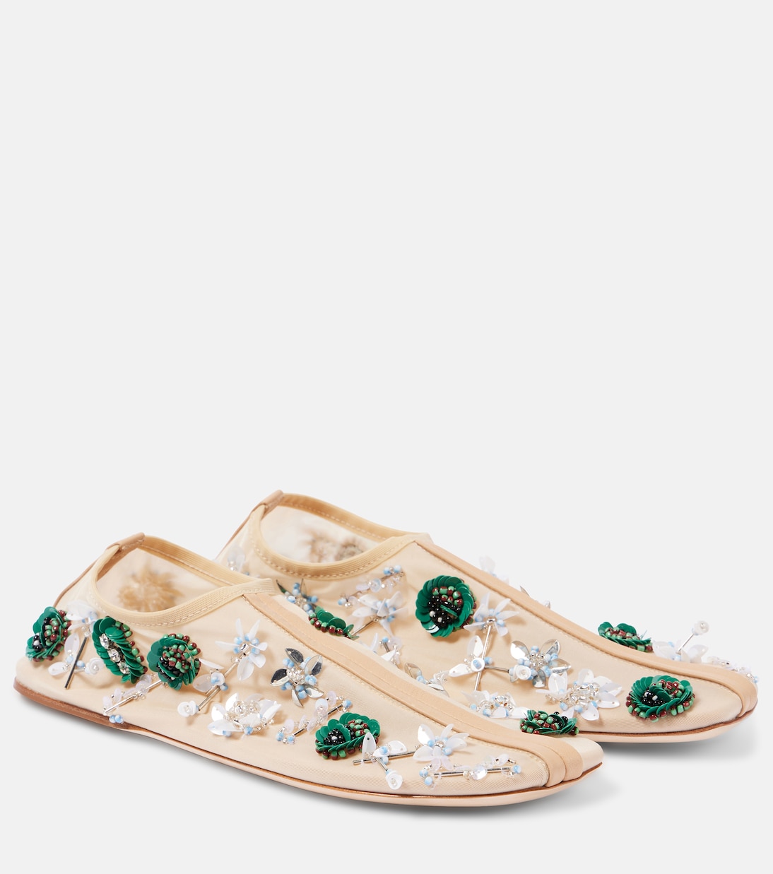 Embla embellished mesh ballet flats | Christopher Esber