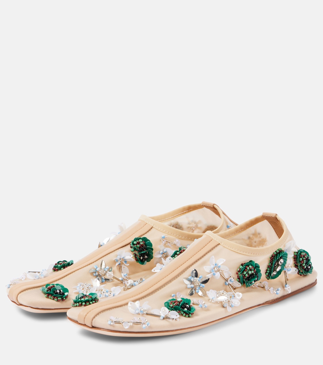 Embla embellished mesh ballet flats | Christopher Esber