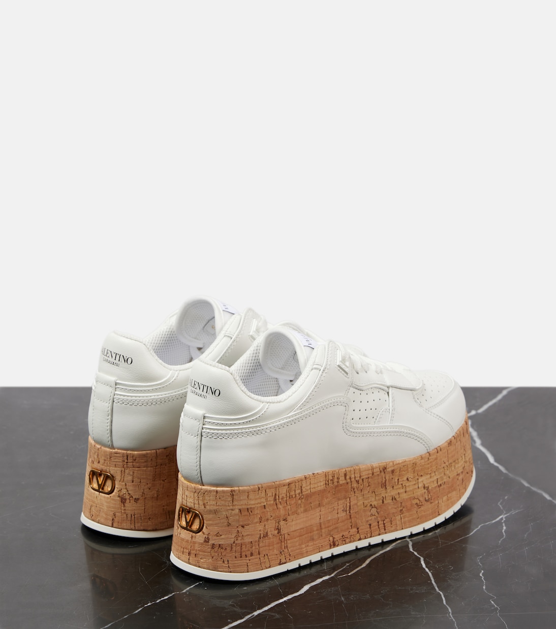 Freedots XL leather platform sneakers | Valentino Garavani