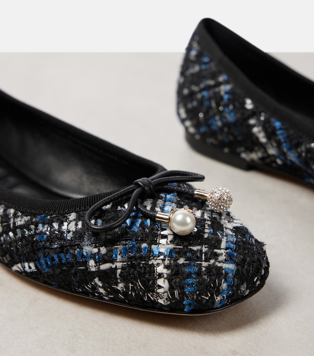 Elme tweed ballet flats | Jimmy Choo