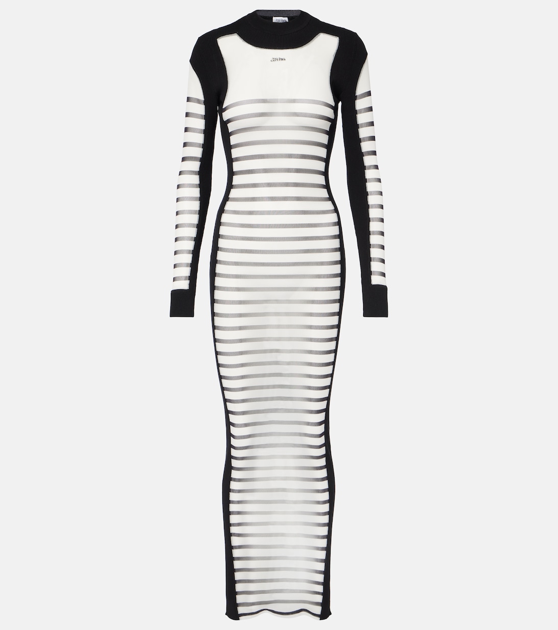 Abito lungo Mariniere in mesh a righe | Jean Paul Gaultier