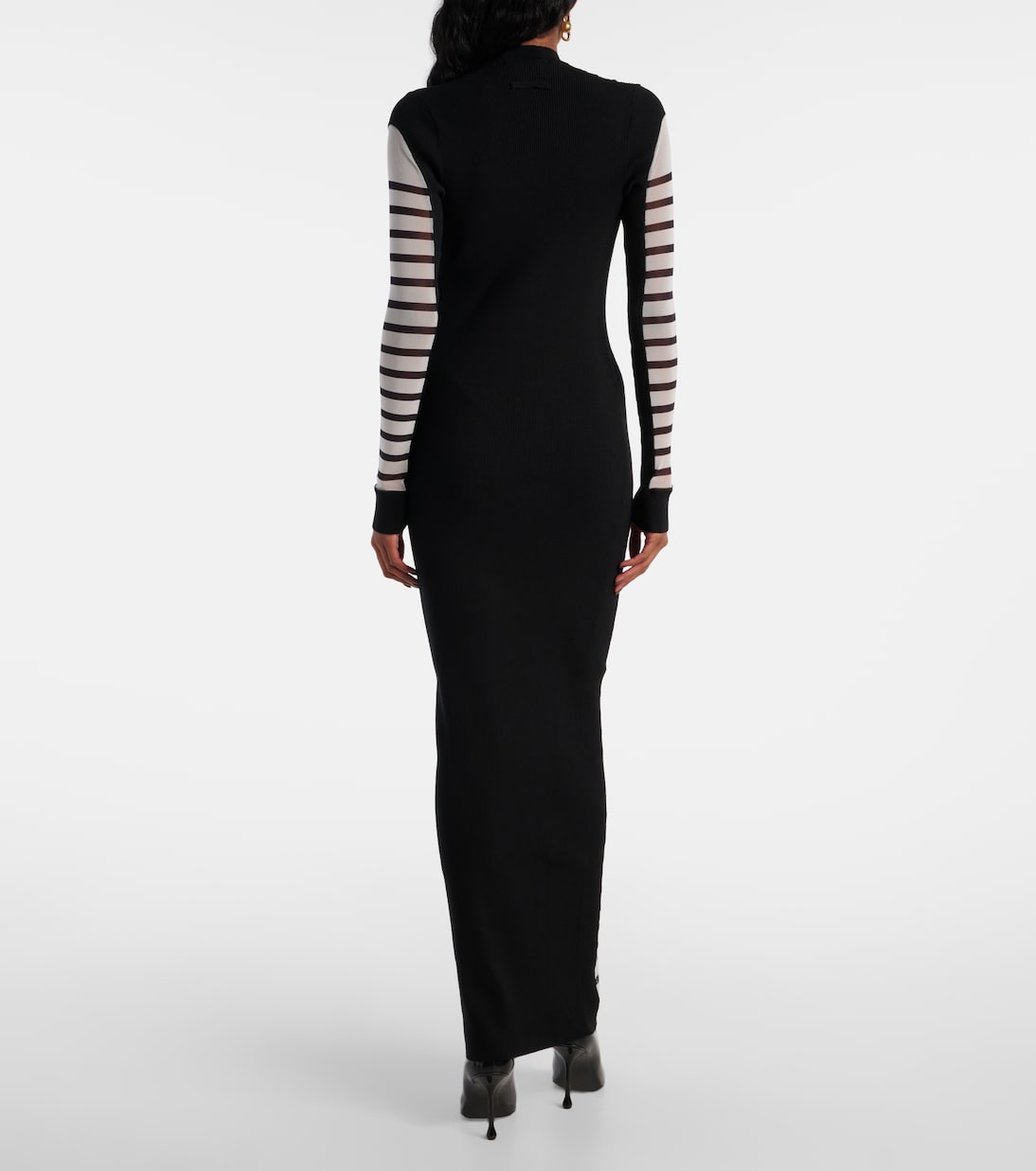 Abito lungo Mariniere in mesh a righe | Jean Paul Gaultier