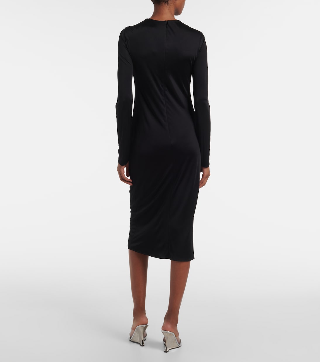 Abito midi Safety Pin in jersey | Versace