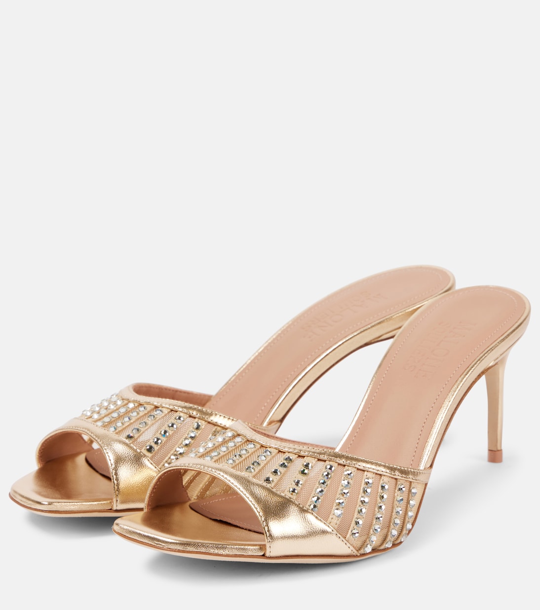 Bellatrix 70 metallic leather mules | Malone Souliers