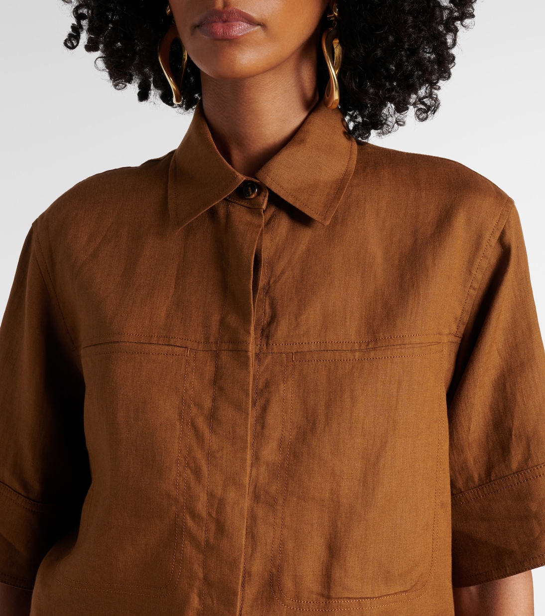 Camicia cropped in lino | Max Mara