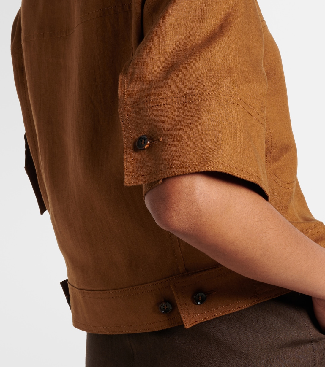 Camicia cropped in lino | Max Mara