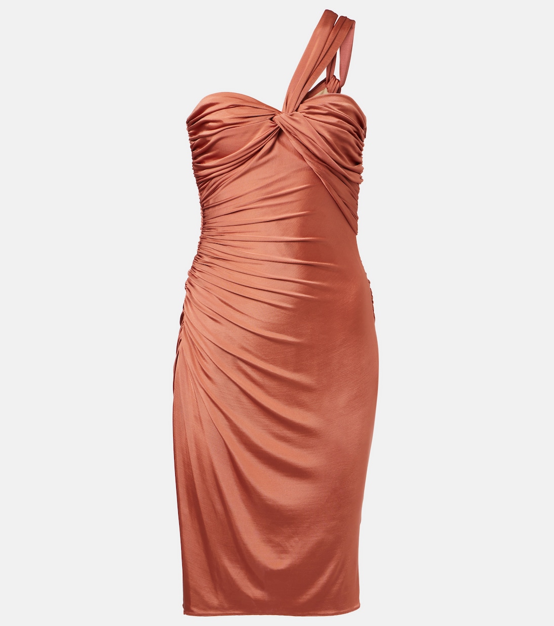 Abito midi in jersey con ruches | Tom Ford