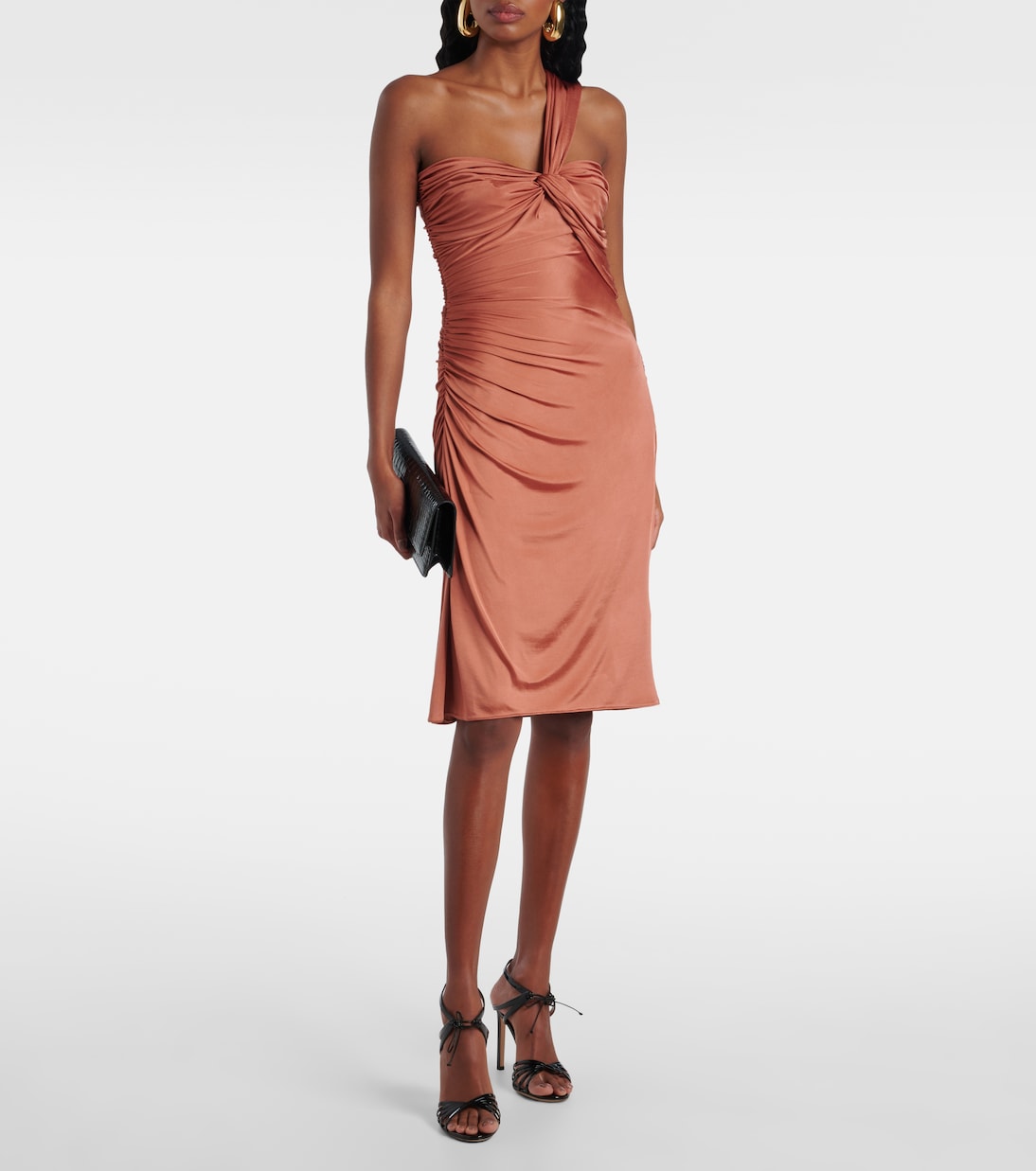 Abito midi in jersey con ruches | Tom Ford