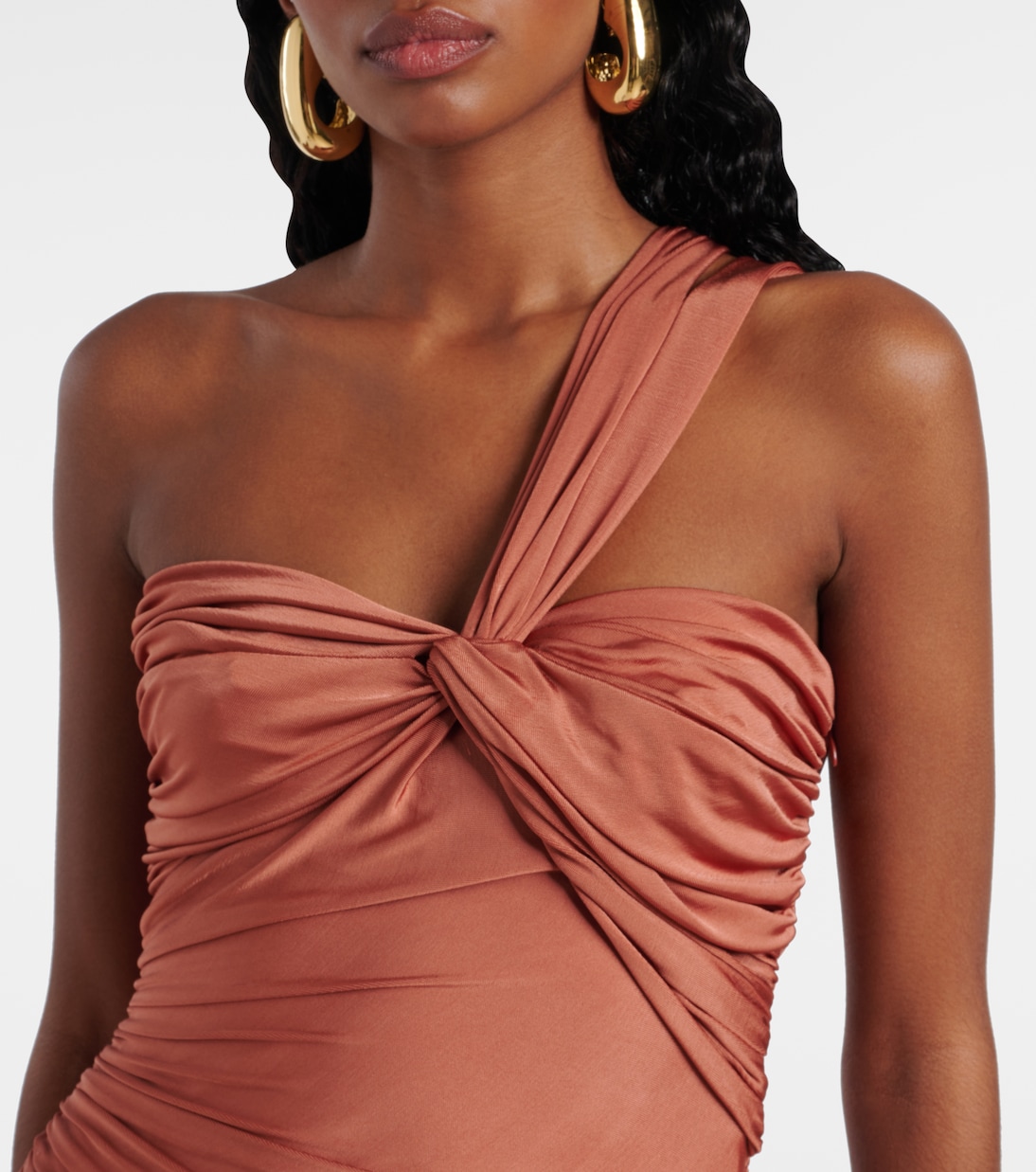 Abito midi in jersey con ruches | Tom Ford