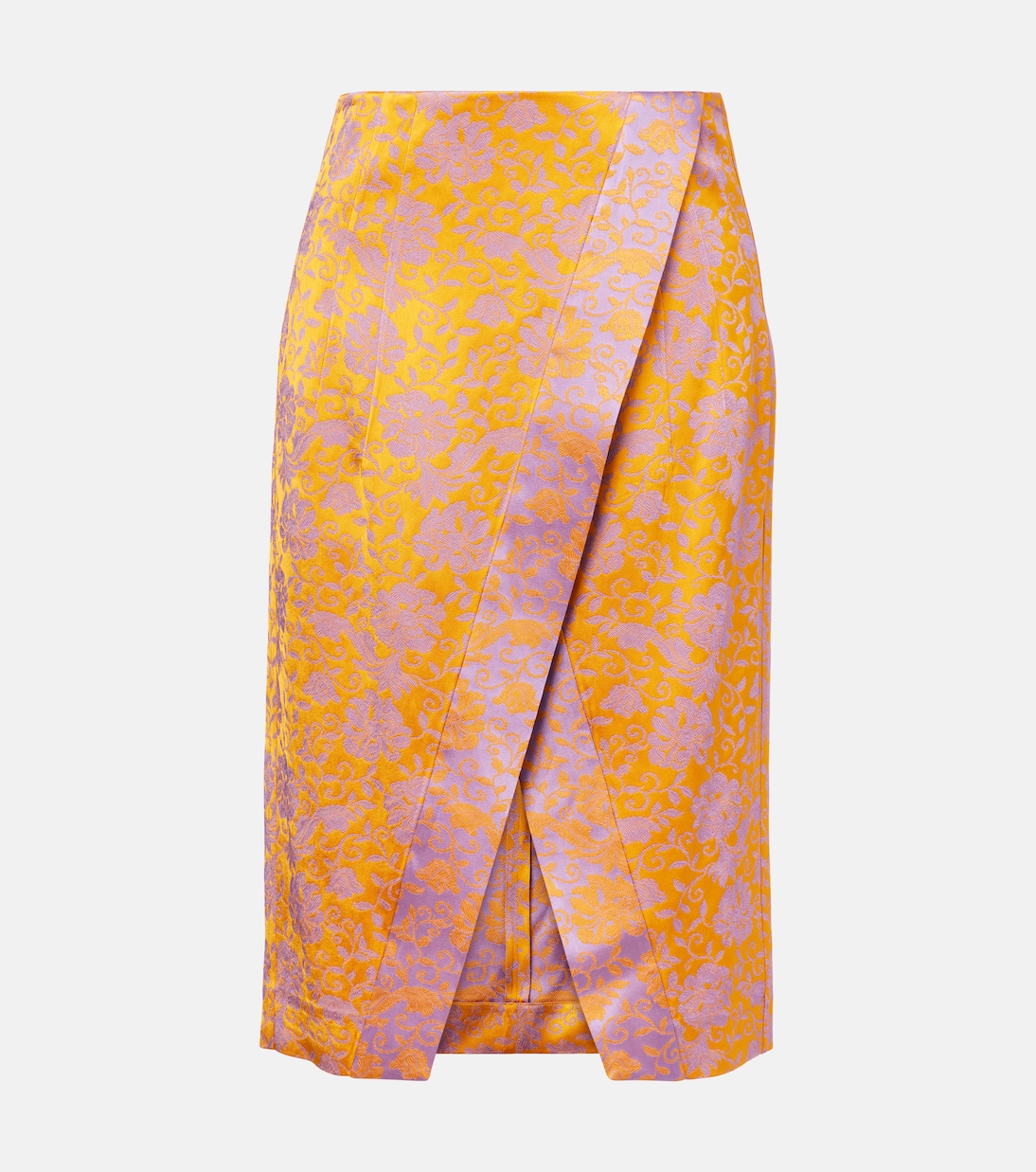 Gonna midi in jacquard di raso | Dries Van Noten