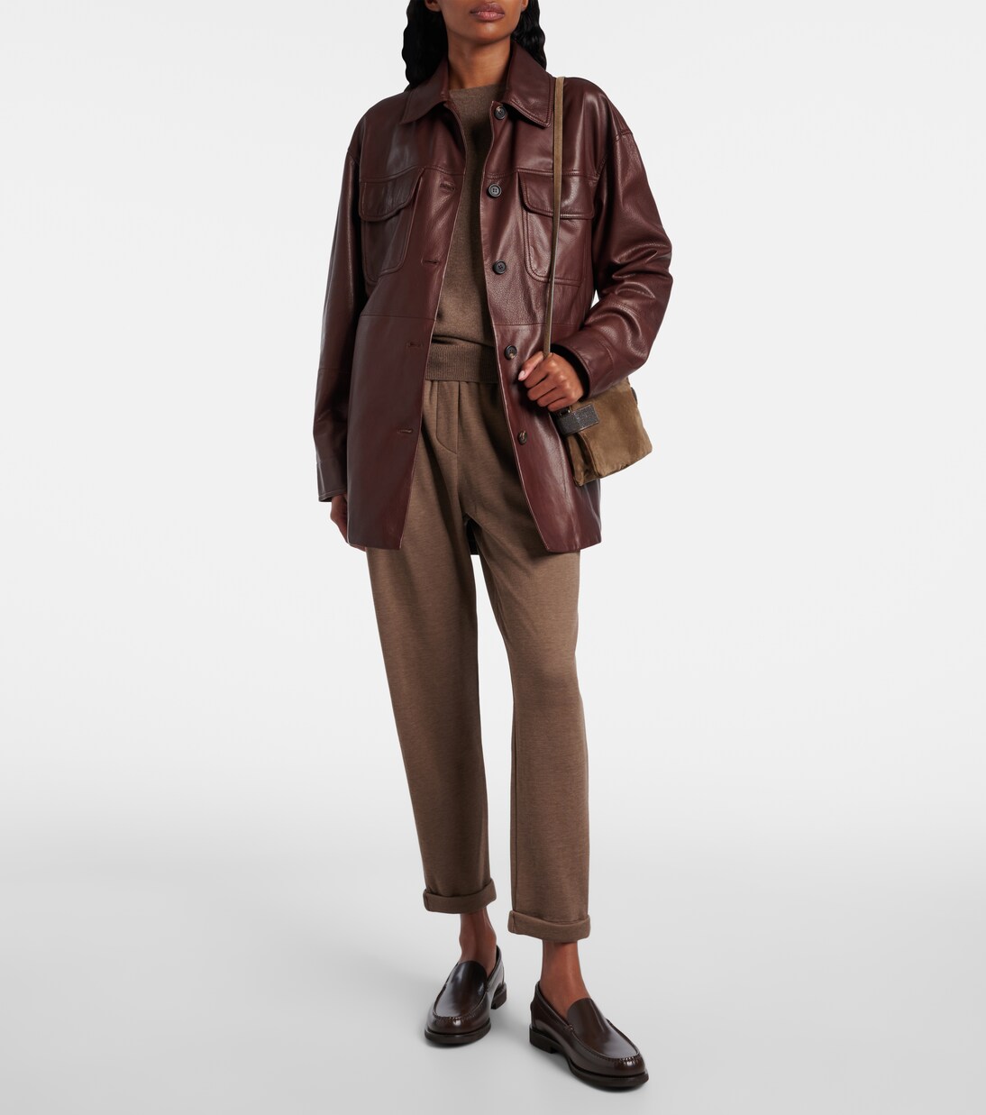 Embellished cotton-blend sweatpants | Brunello Cucinelli