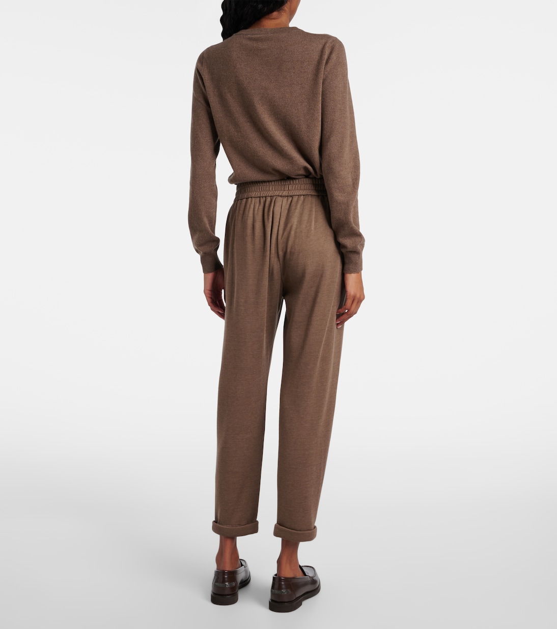 Embellished cotton-blend sweatpants | Brunello Cucinelli