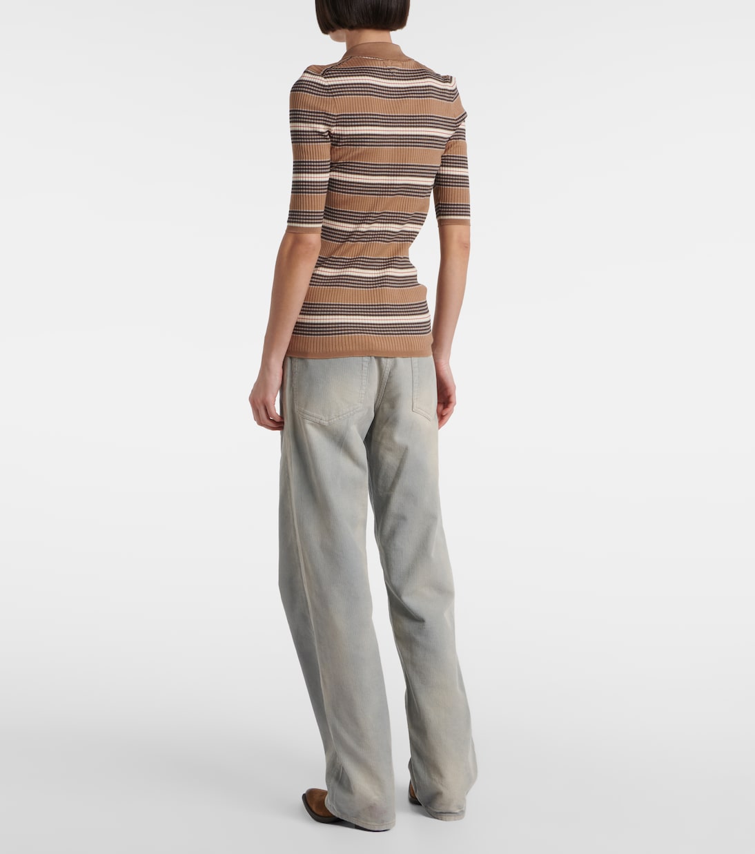 Pullover stile polo in misto cotone | Prada