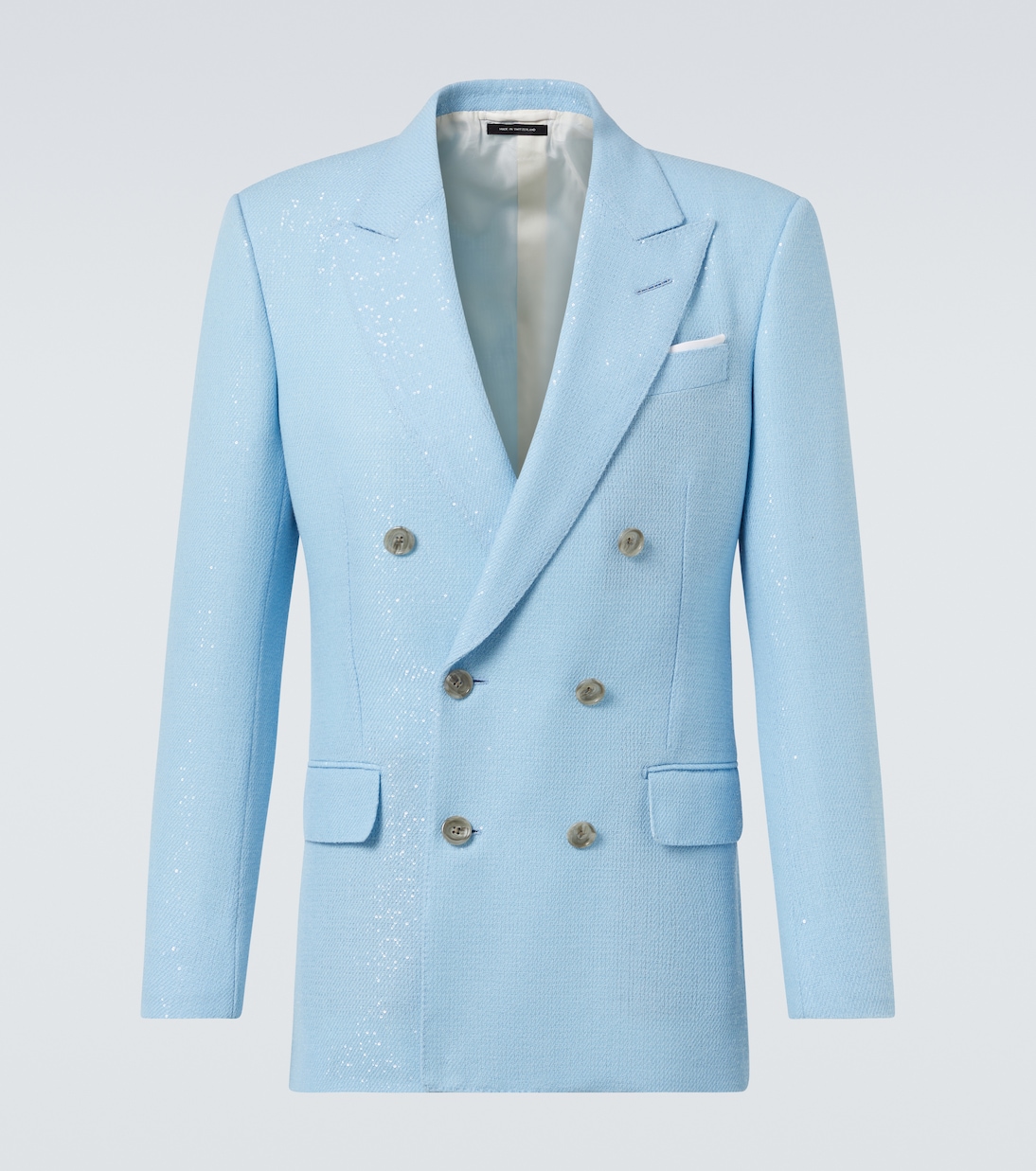 Sequined double-breasted cotton blazer | Tom Ford