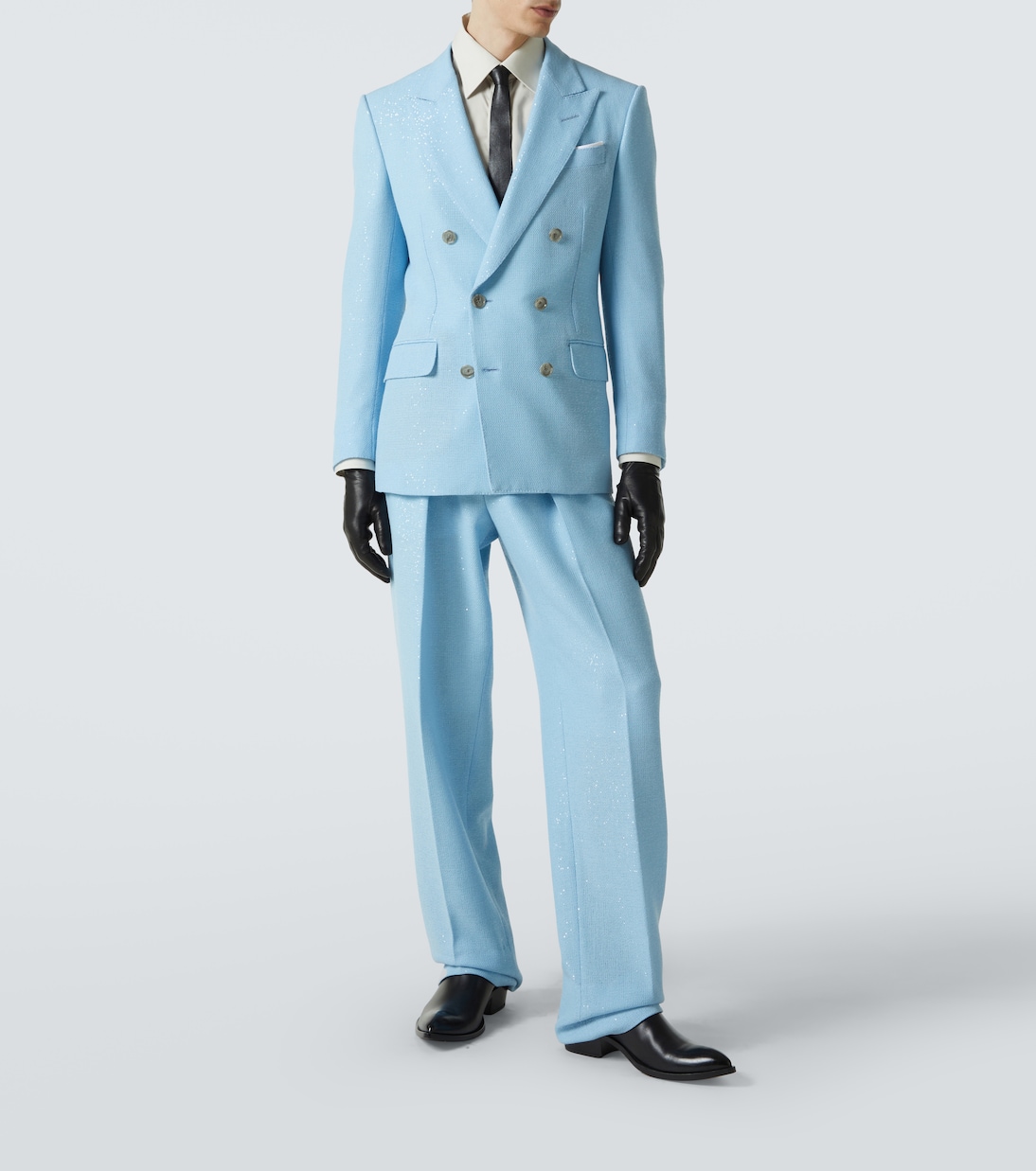 Sequined double-breasted cotton blazer | Tom Ford
