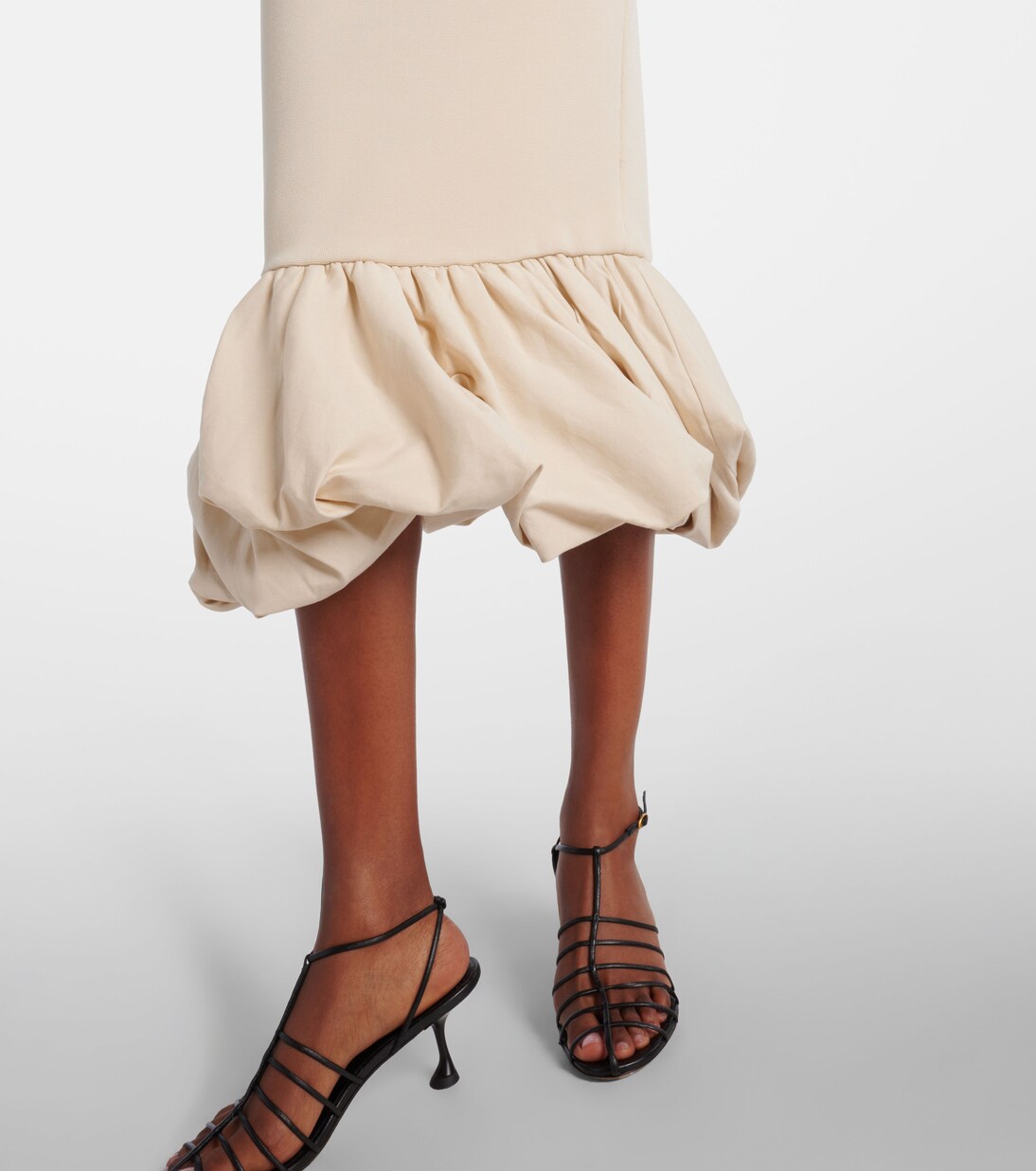 Camille ruffled linen-blend midi skirt | Simkhai