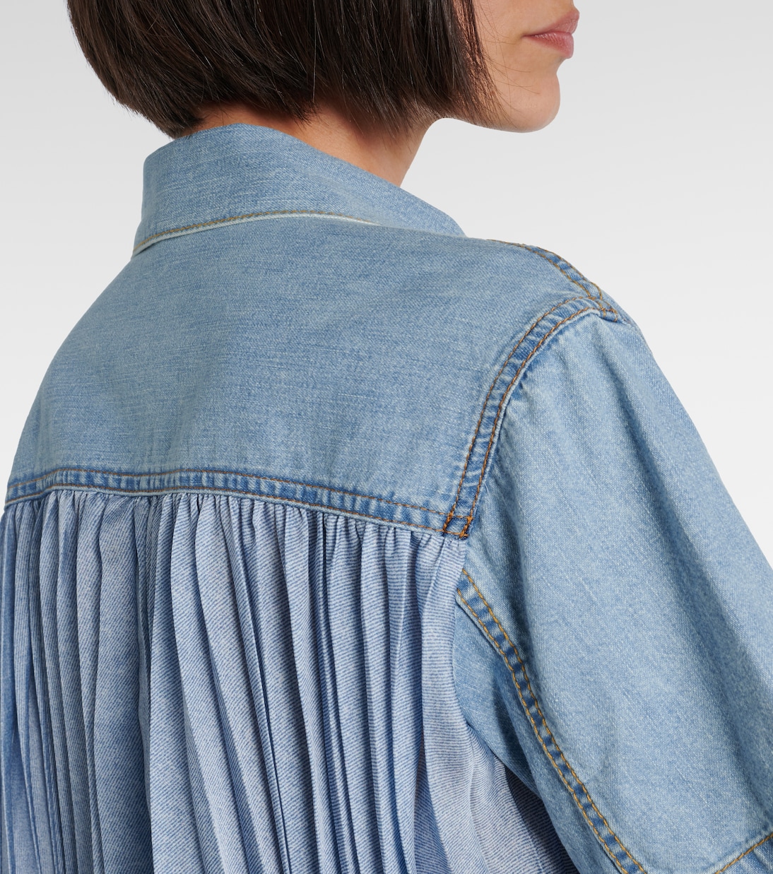 Camisa de denim plisada | Sacai
