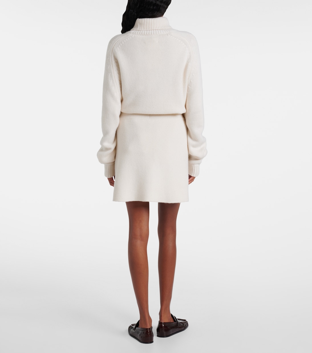 Clare high-rise cashmere miniskirt | Lisa Yang