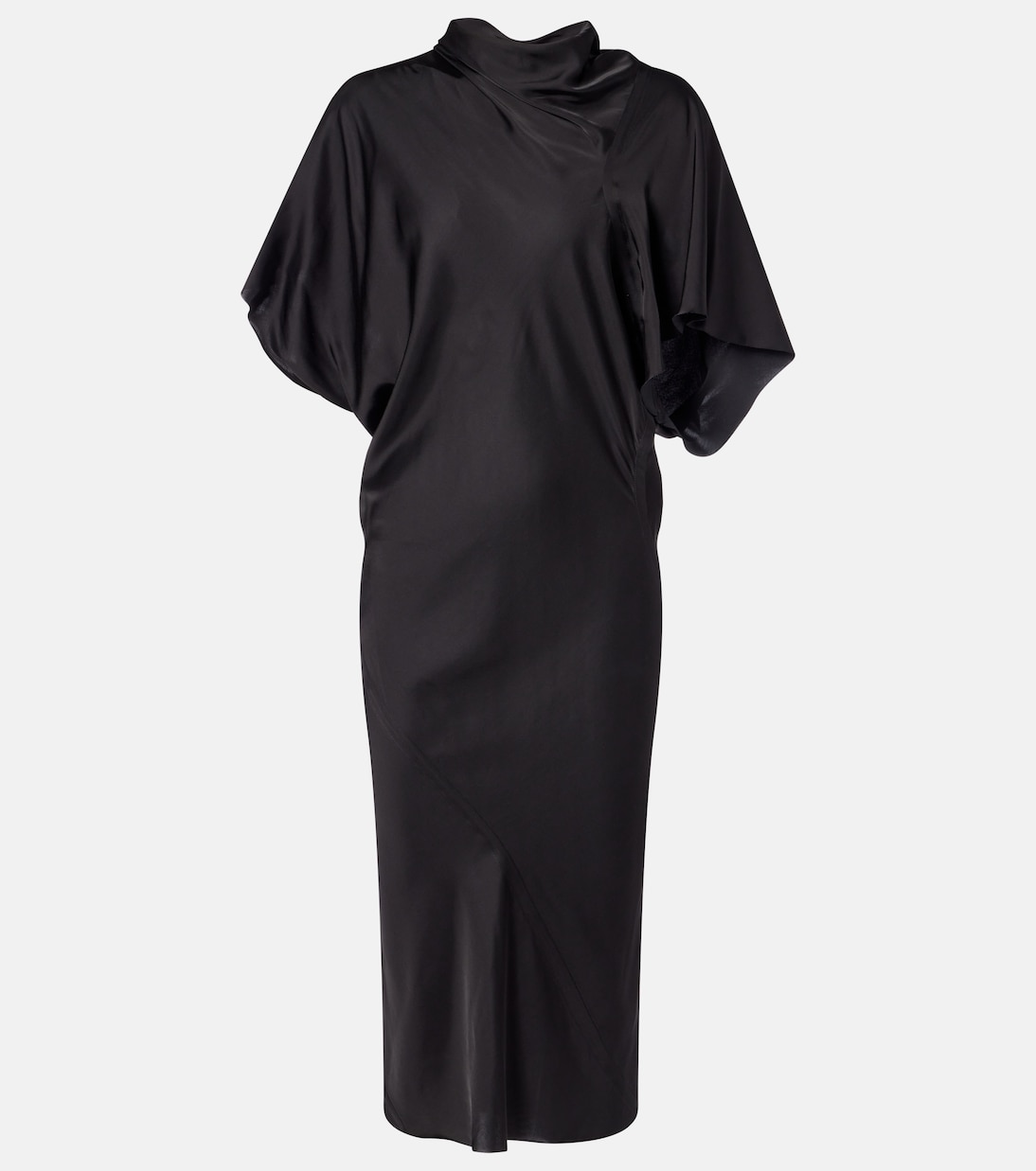 Seb draped charmeuse midi dress | Rick Owens